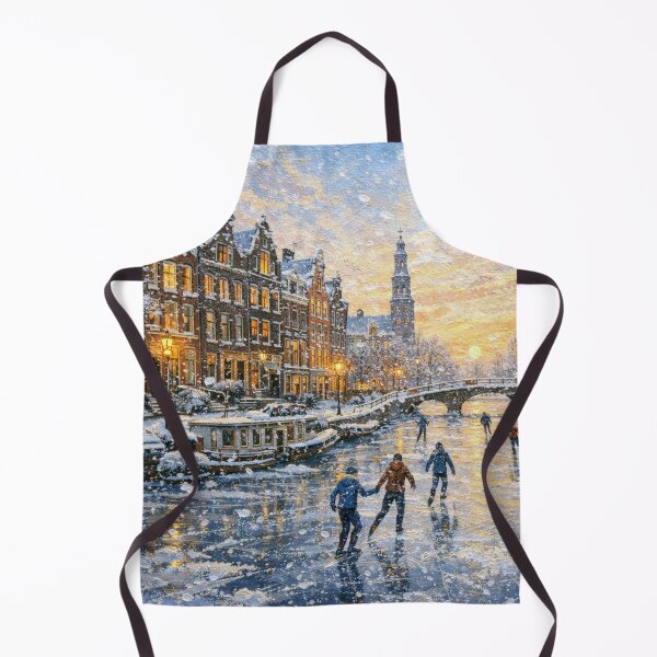 Item preview, Amsterdam in the Netherlands painting – a winter scene in this beautiful European place. designed and sold by GalleryKauffeld.