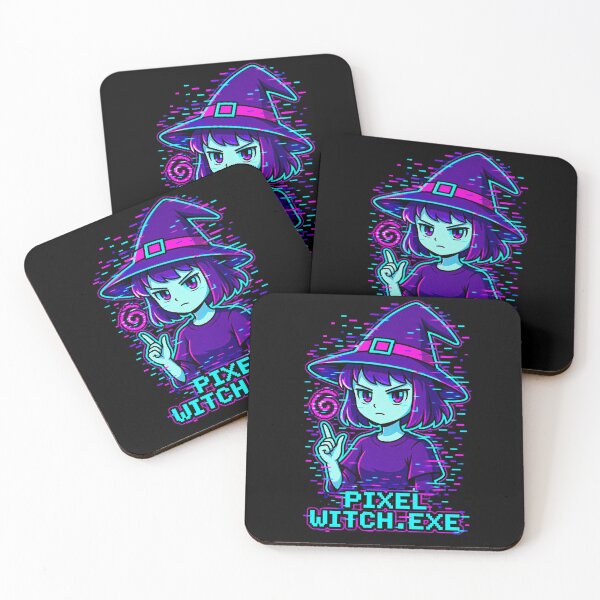 Item preview, Glitch Sorcery – Pixel Arcane Witch designed and sold by JupiterGlitchEmpire.