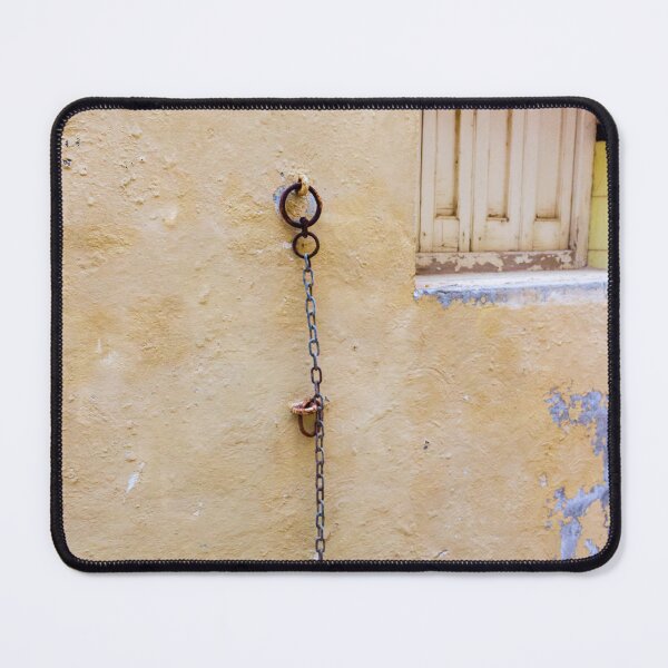 Item preview, Rustic Wall with Chain Beside Aged Window in Vintage Architectural Style designed and sold by Nmallia.