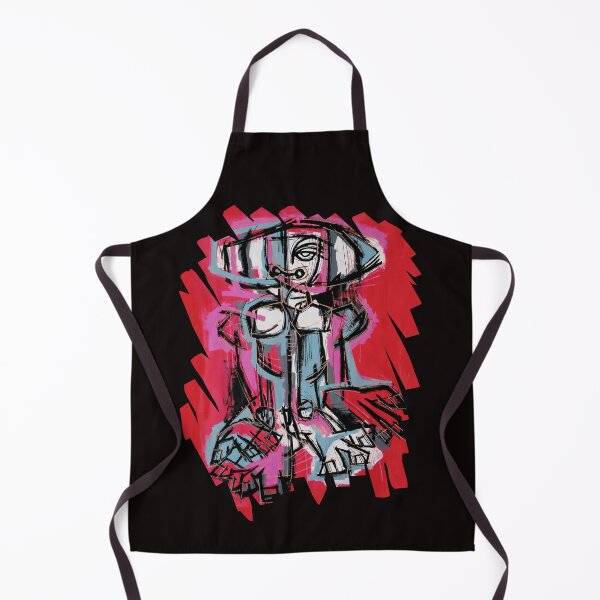 Item preview, Handmade Neo-Expressionist Totem Art - Cerulean Shield designed and sold by supernikol.