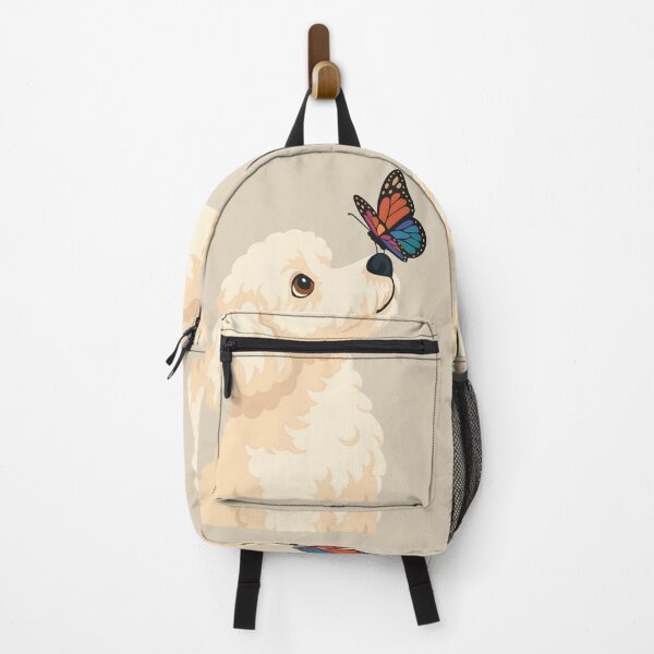 Item preview, Cute Maltipoo with Butterfly | Whimsical Dog Illustration designed and sold by ZanyPaintbrush.