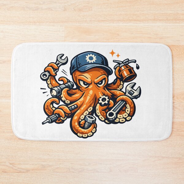 Item preview, Octopus Mechanic Garage Workshop designed and sold by CreativeMindsetLab.