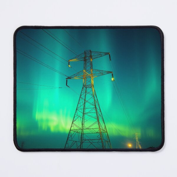Item preview, Aurora Borealis Pylon Night Sky Landscape designed and sold by Pylon-Bureau.