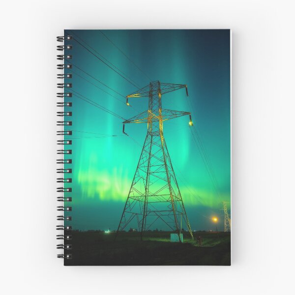 Item preview, Aurora Borealis Pylon Night Sky Landscape designed and sold by Pylon-Bureau.
