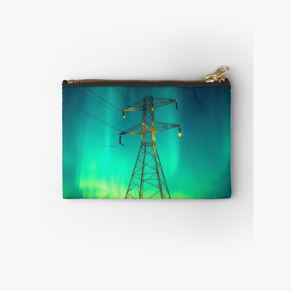 Item preview, Aurora Borealis Pylon Night Sky Landscape designed and sold by Pylon-Bureau.