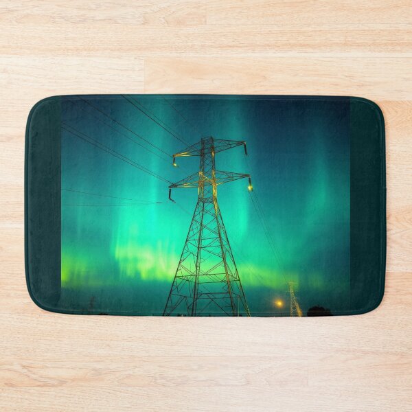Item preview, Aurora Borealis Pylon Night Sky Landscape designed and sold by Pylon-Bureau.