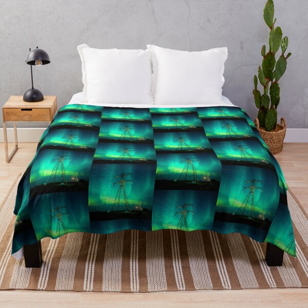 Item preview, Aurora Borealis Pylon Night Sky Landscape designed and sold by Pylon-Bureau.