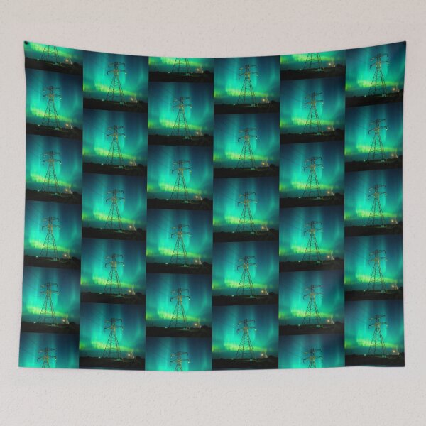 Item preview, Aurora Borealis Pylon Night Sky Landscape designed and sold by Pylon-Bureau.