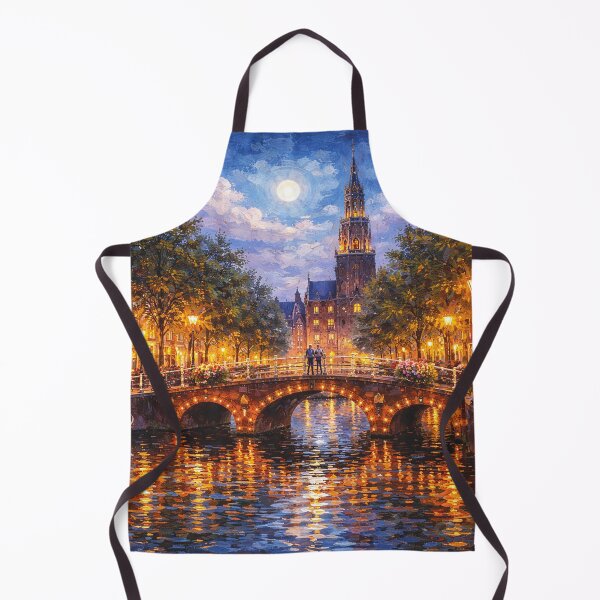 Item preview, Amsterdam by night painting, the Netherlands – A Beautiful place in Europe. designed and sold by GalleryKauffeld.