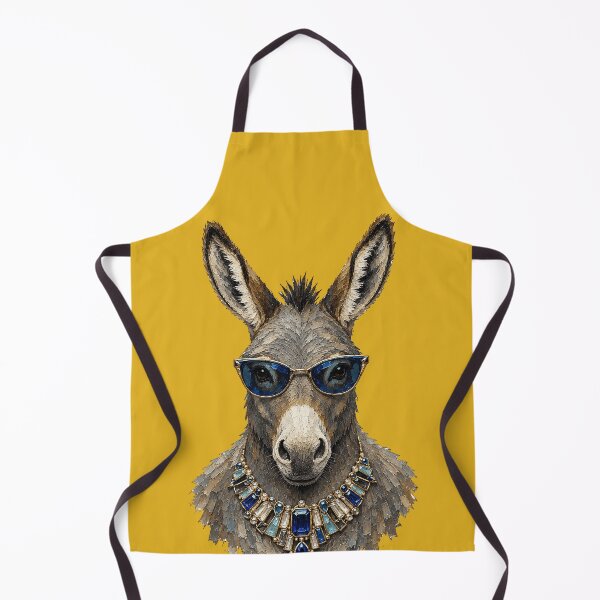 Item preview, Sassy Donkey with Blue Sunglasses and Jeweled Necklace - Funny Farm Animal designed and sold by sportfantees.