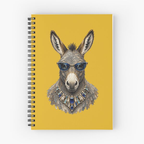 Item preview, Sassy Donkey with Blue Sunglasses and Jeweled Necklace - Funny Farm Animal designed and sold by sportfantees.