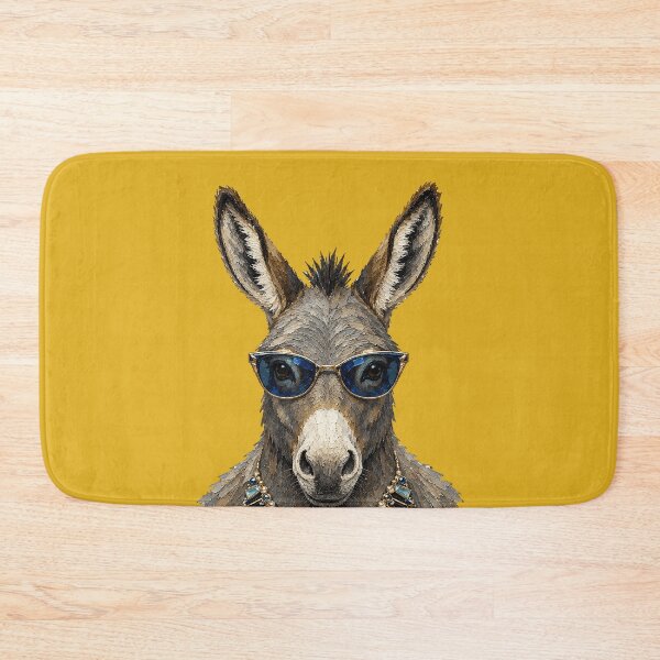 Item preview, Sassy Donkey with Blue Sunglasses and Jeweled Necklace - Funny Farm Animal designed and sold by sportfantees.