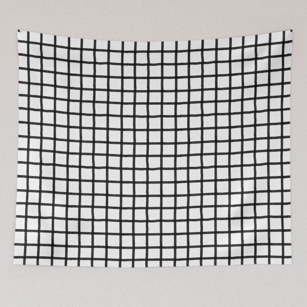 Item preview, Hand drawn Classic Black and White Plaid Pattern designed and sold by kostolom3000.