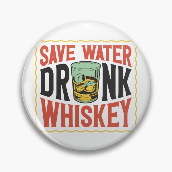Item preview, Save Water Drink Whiskey Glass On The Rocks Vintage Typography Graphic designed and sold by heedooppod.