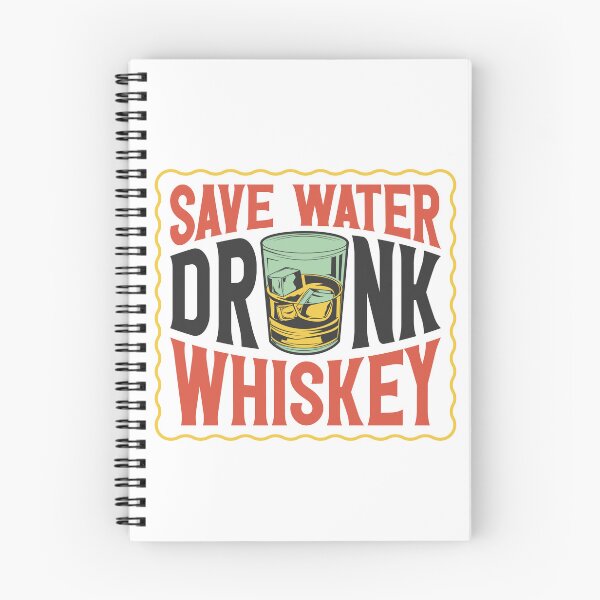 Item preview, Save Water Drink Whiskey Glass On The Rocks Vintage Typography Graphic designed and sold by heedooppod.