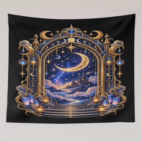 Item preview, Moonlit Astral Portal – Mystical Gateway to the Stars designed and sold by TroviTutto.