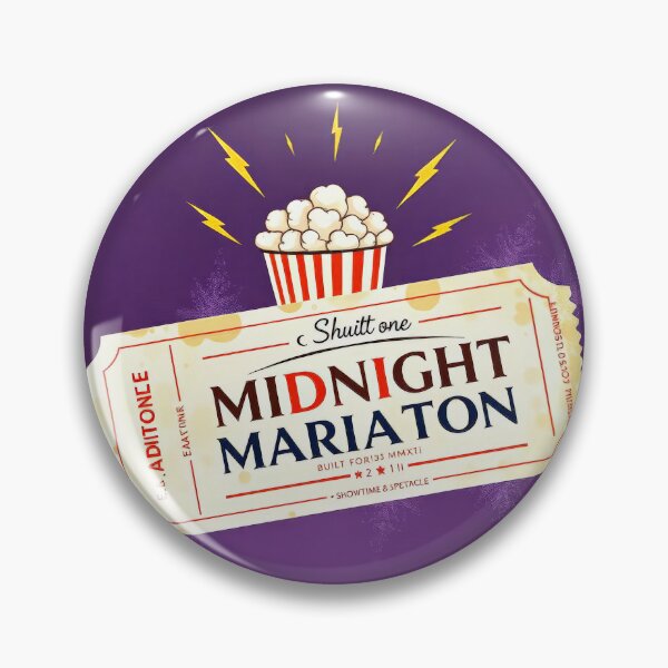 Item preview, Midnight Movie Marathon Vintage Cinema Ticket Art designed and sold by Cine8.