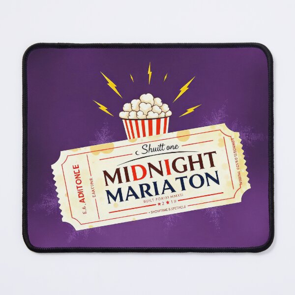 Item preview, Midnight Movie Marathon Vintage Cinema Ticket Art designed and sold by Cine8.