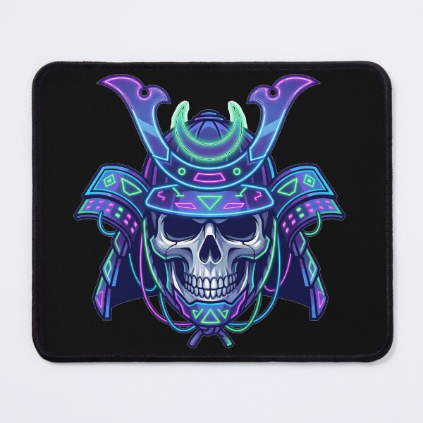 Item preview, Cyberpunk Neon Samurai Skull Warrior designed and sold by ilyasartist.