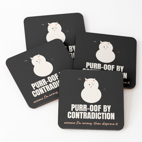 Item preview, Purr-oof By Contradiction Funny Cat Logic Pun designed and sold by The Cozy Design Studio.