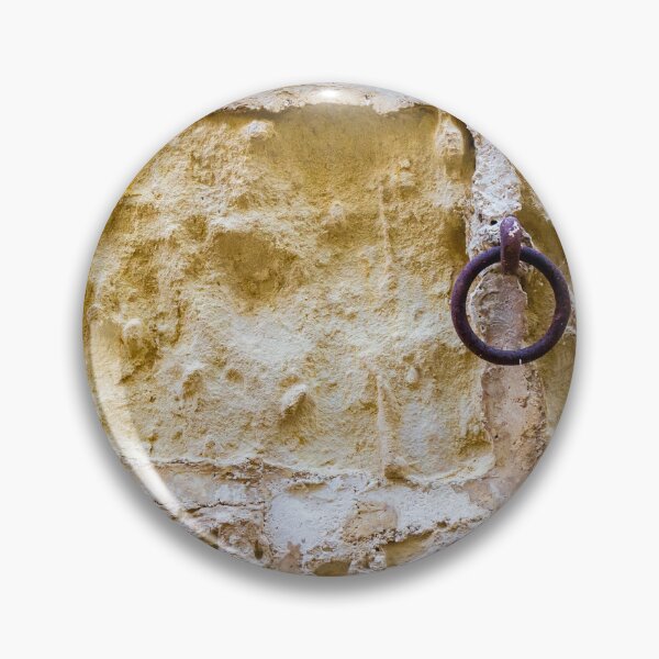 Item preview, Rusty Iron Ring on Weathered Limestone Wall With Historic Stone Texture and Patina designed and sold by Nmallia.
