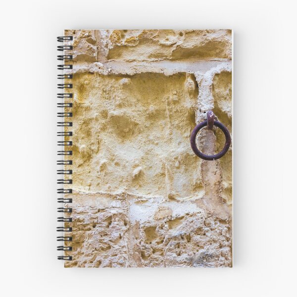 Item preview, Rusty Iron Ring on Weathered Limestone Wall With Historic Stone Texture and Patina designed and sold by Nmallia.