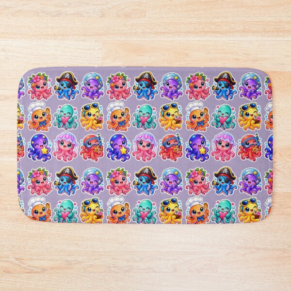 Item preview, Cute Kawaii Octopus Stickers Pack of 9 designed and sold by KrishAuraa.