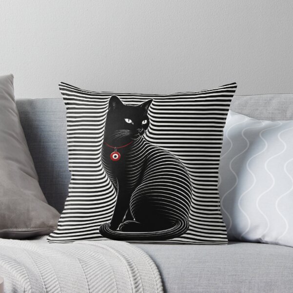Item preview, Black Cat With Red Evil Eye designed and sold by Murza.