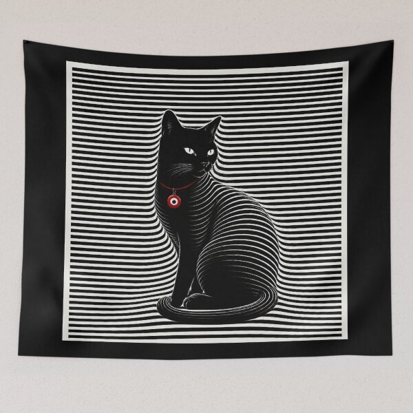 Item preview, Black Cat With Red Evil Eye designed and sold by Murza.