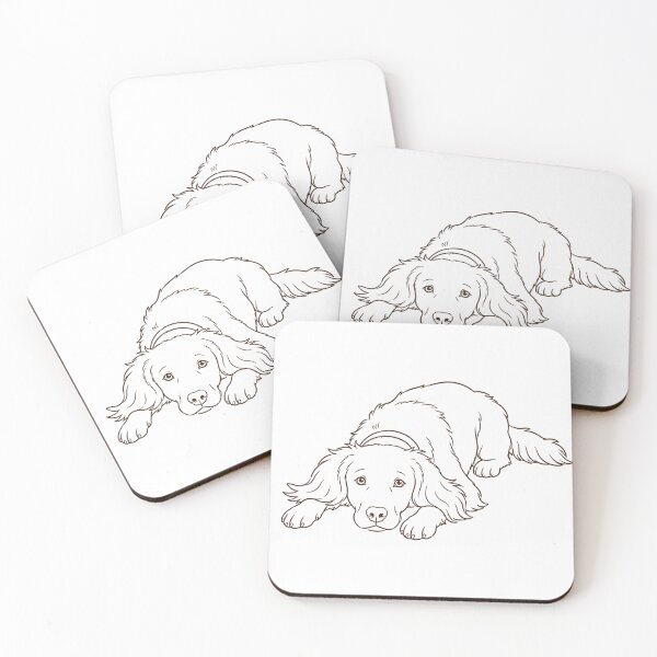 Item preview, Long Haired Weimaraner Brown Line Art designed and sold by HoldYourPoint.