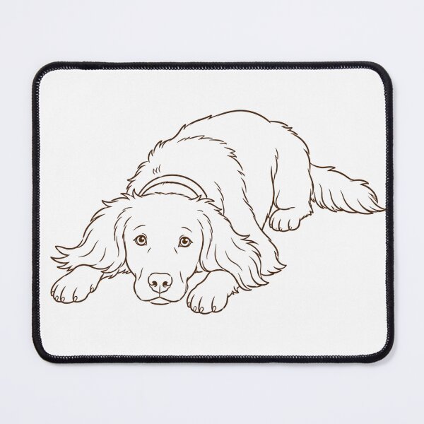Item preview, Long Haired Weimaraner Brown Line Art designed and sold by HoldYourPoint.