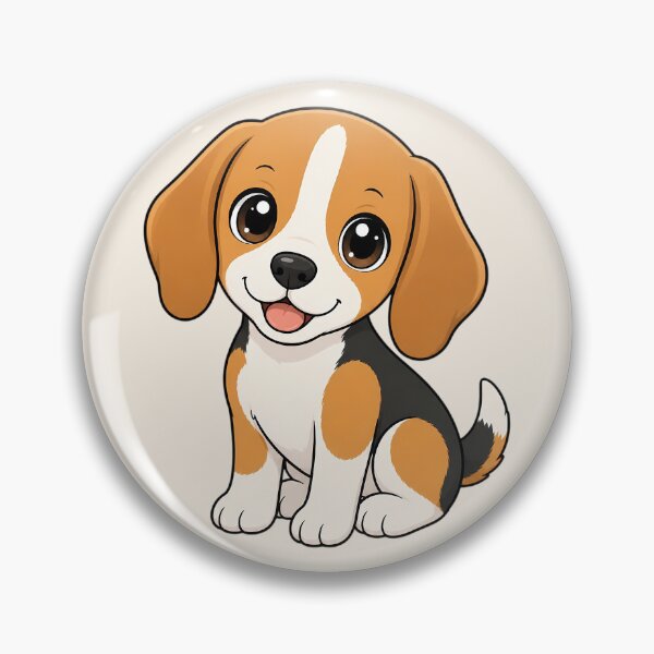 Item preview, Cute Beagle Puppy – Kawaii Tricolor Dog Illustration designed and sold by FloreDreamStudio.