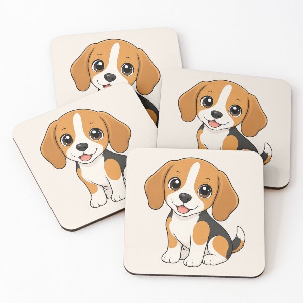 Item preview, Cute Beagle Puppy – Kawaii Tricolor Dog Illustration designed and sold by FloreDreamStudio.