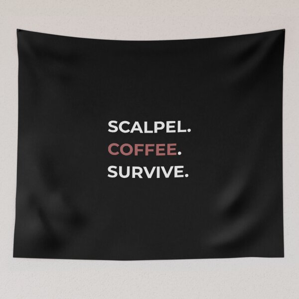 Item preview, Scalpel Coffee Survive Minimalist Surgical Tech Sticker designed and sold by DNBY.