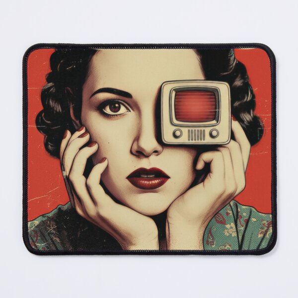 Item preview, Vintage 1930 Woman Retro TV Eye Poster designed and sold by Cine8.