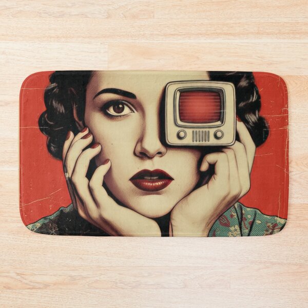 Item preview, Vintage 1930 Woman Retro TV Eye Poster designed and sold by Cine8.