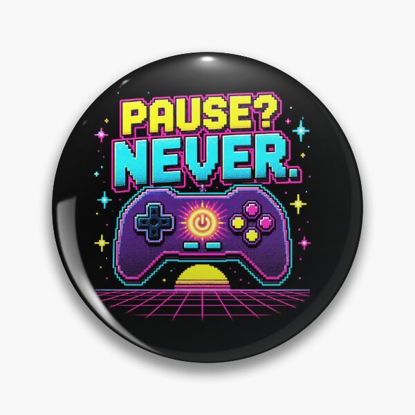 Item preview, Pause Never Retro Gaming T-Shirt — Dark Edition designed and sold by TheOddPrints.