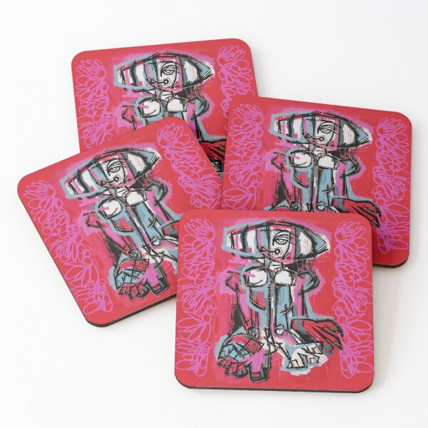 Item preview, Handmade Neo-Expressionist Totem Art - Cerulean Shield designed and sold by supernikol.