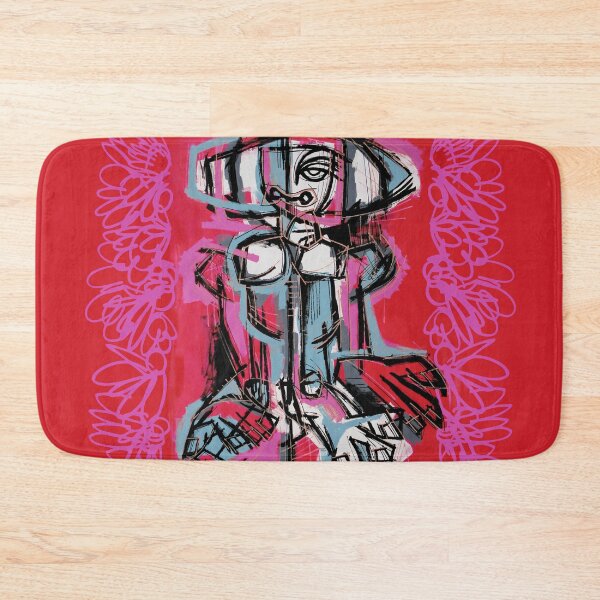 Item preview, Handmade Neo-Expressionist Totem Art - Cerulean Shield designed and sold by supernikol.