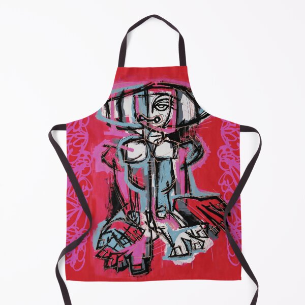 Item preview, Handmade Neo-Expressionist Totem Art - Cerulean Shield designed and sold by supernikol.