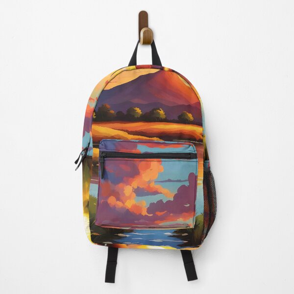 Item preview, Sunset Over Mountain River designed and sold by SolenLumens.