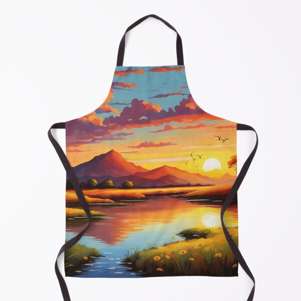 Item preview, Sunset Over Mountain River designed and sold by SolenLumens.