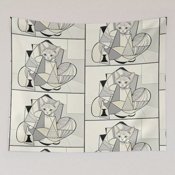 Item preview, cubist animal artwork designed and sold by forget45studio.