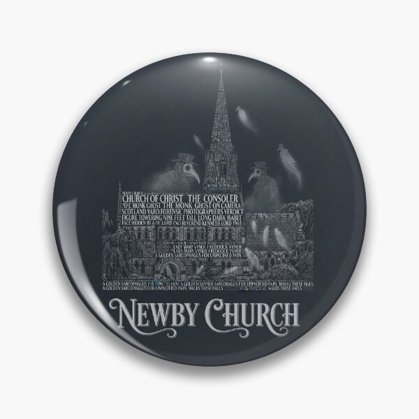 Item preview, Newby Church North Yorkshire UK Monk Ghost 1963 Typography Art designed and sold by naughty-raccoon.