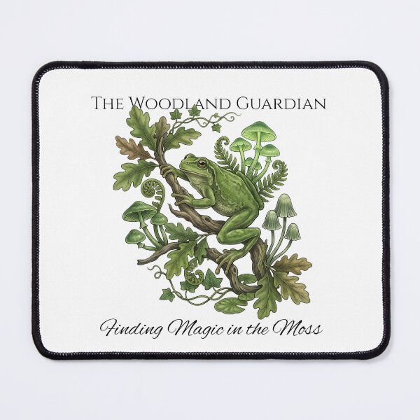 Item preview, Dark Cottagecore Frog Illustration - Woodland Guardian Misunderstood Animals designed and sold by Nalvie Studio.