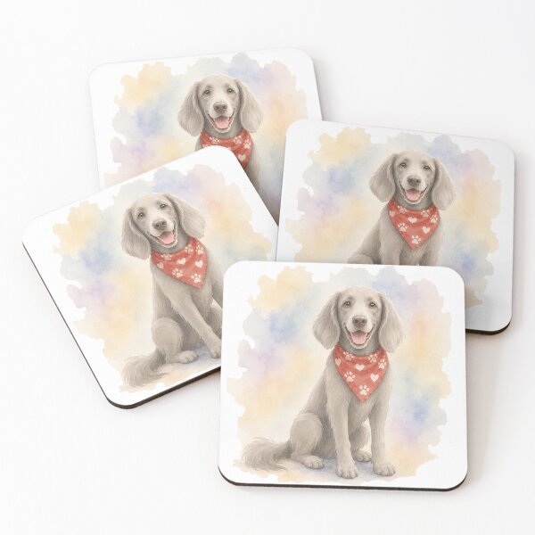 Item preview, Happy Long Haired Weimaraner Watercolor Dog designed and sold by HoldYourPoint.