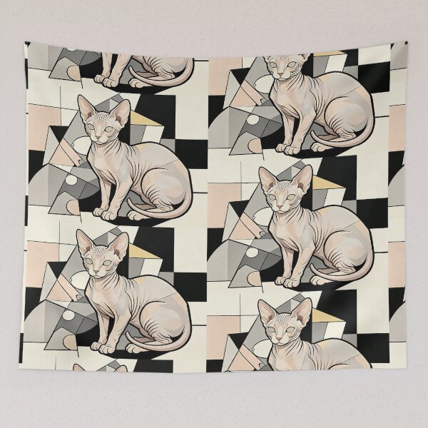 Item preview, cubist animal artwork designed and sold by forget45studio.