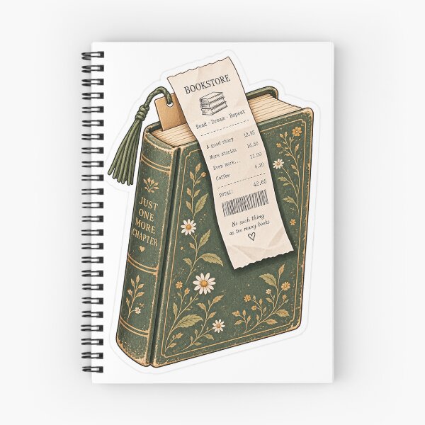Item preview, No Such Thing as Too Many Books – Bookstore Receipt designed and sold by ChicClicker.