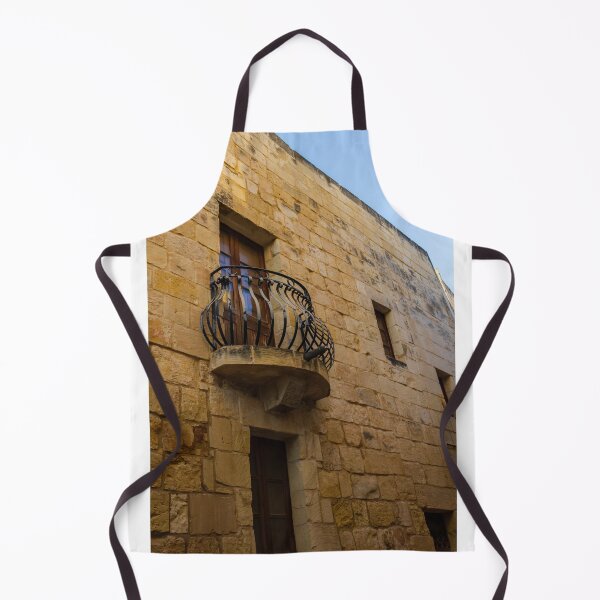 Item preview, Old Stone Building With Wrought Iron Balcony And Wooden Window On Sunny Day designed and sold by Nmallia.