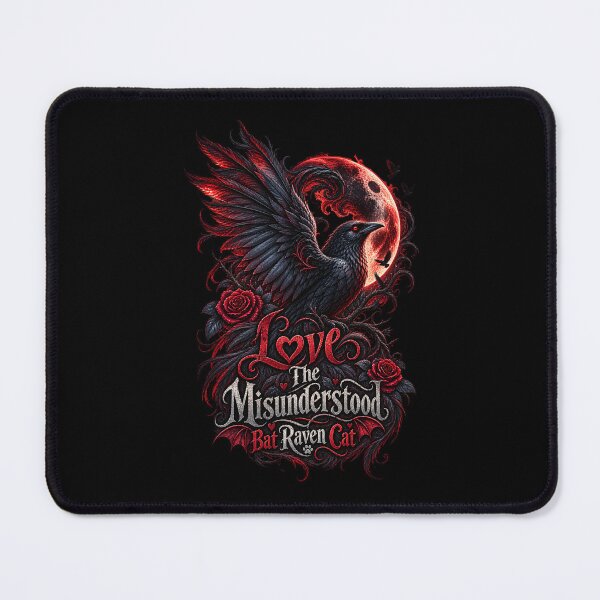 Item preview, Love The Misunderstood Bat Raven Cat, Dark Fantasy Art, Gothic Aesthetic, Witchcore, Black Cat Lovers, Vampire Vibes, designed and sold by Crystal-Tree.